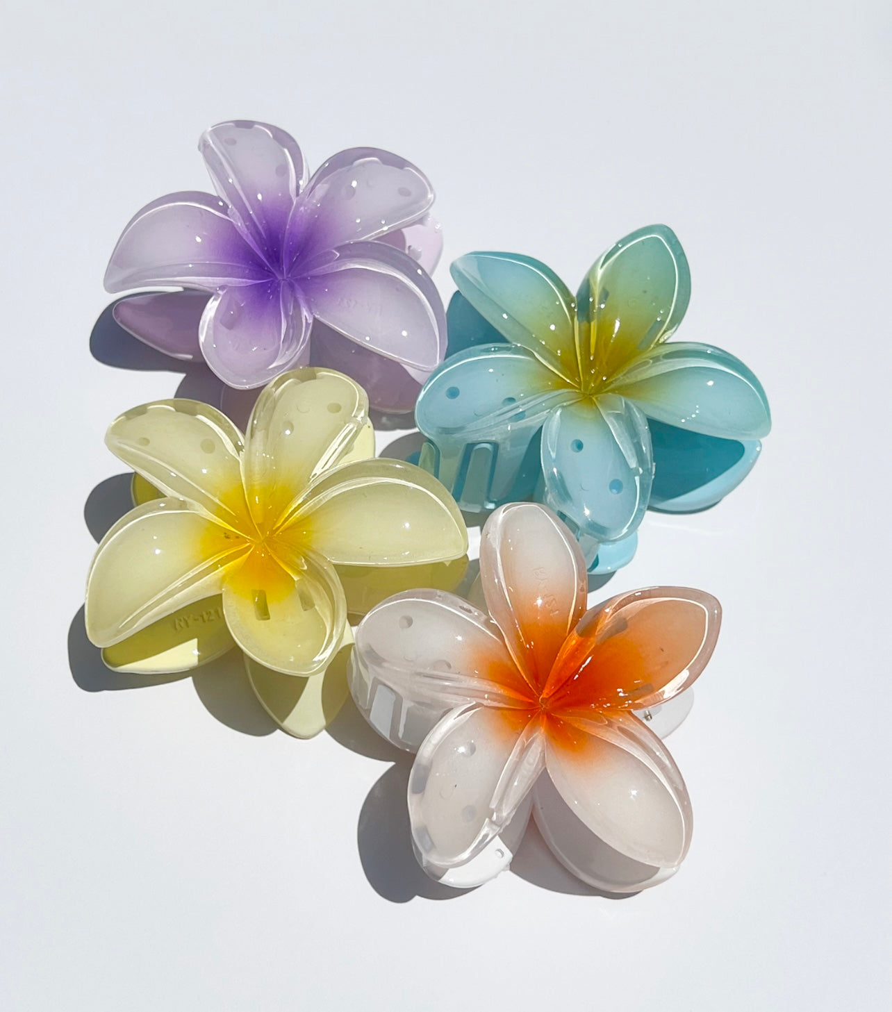 plumeria clip in blue hawaii