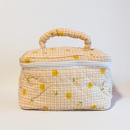 all smiles makeup bag