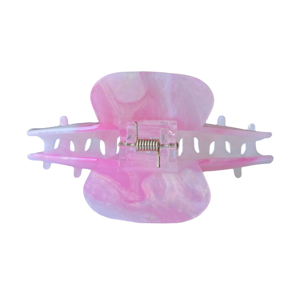 color-changing clip in lavender/rose