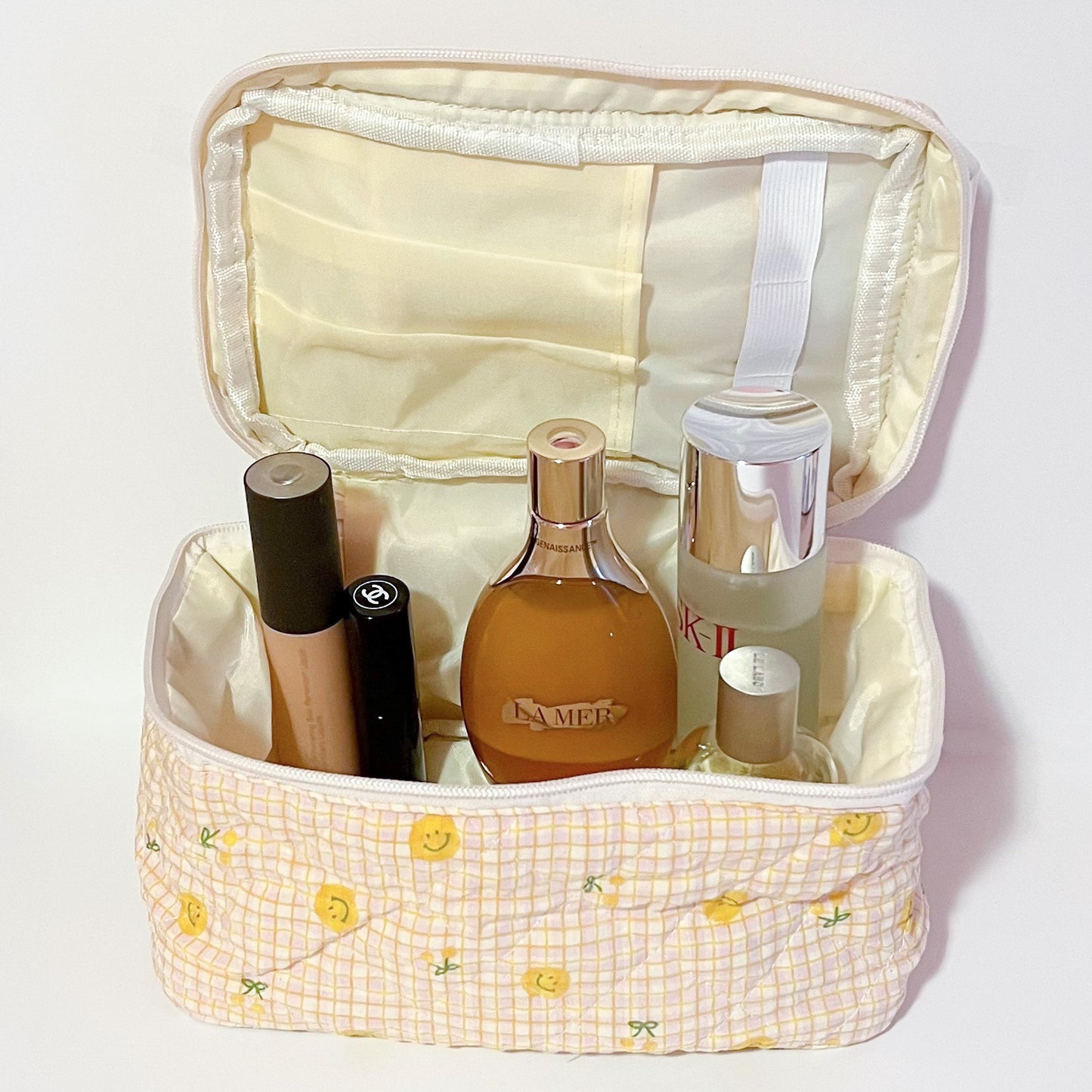 all smiles makeup bag